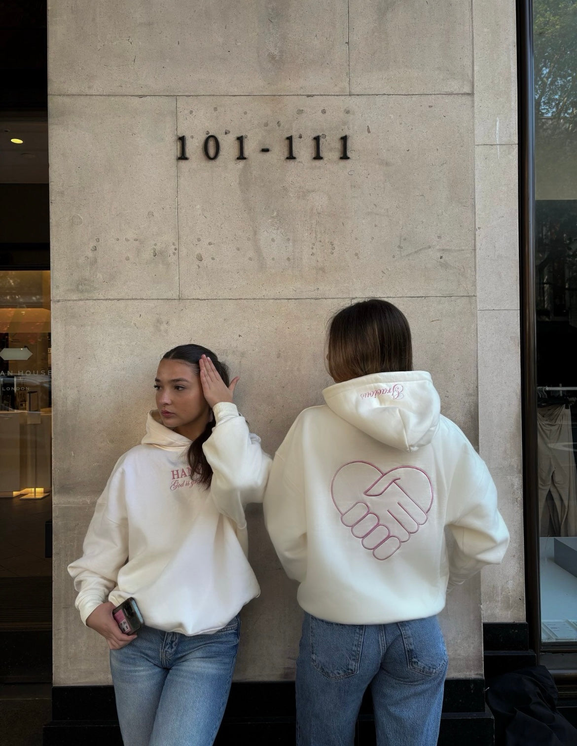 HANYA Jumper - Pink and white
